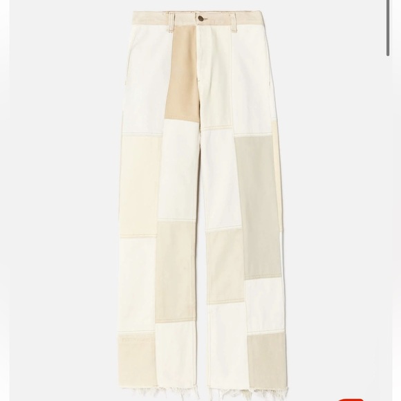 REDONE Beige Levi’s 70s Patched Wide Leg Pants Size 26 - Picture 2 of 7